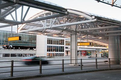 Trusses Architecturally exposed structural steel pipe trusses at an airport