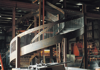 Spiral Staircase Fabrication A unique steel spiral staircase fabrication